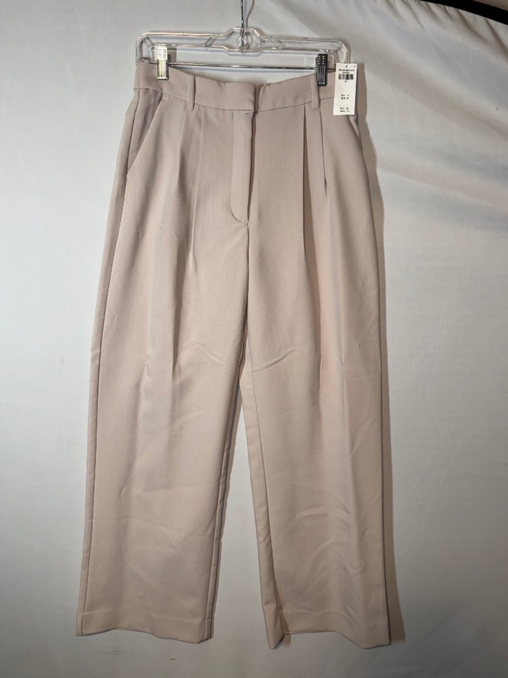NWT Abercrombie Sloane Tailored Wide Leg Pants Cream Size 10
